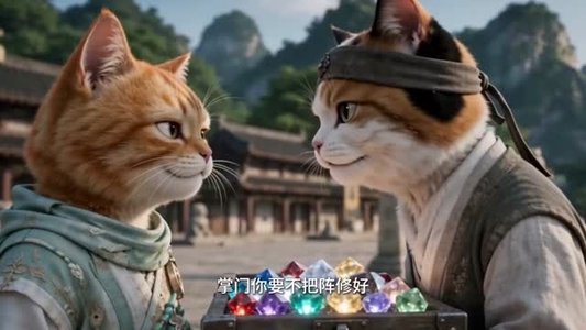 喵宗掌门是只废柴橘猫（162集）好看上头短剧