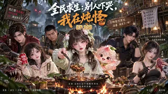 丛林求生：我靠干饭称霸全服（133集）最近很火的短剧